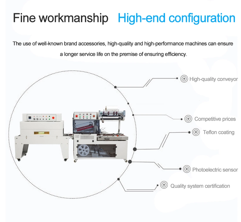 Automatic L Type Sealing Heat Shrink Wrapping Packing Machine Fully Automatic Low Price L Type Shrink Tunnel Shrink Wrapping