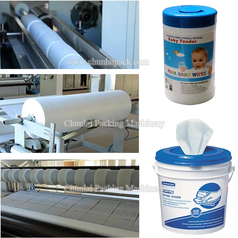 Kitchen Cleaning Tissue Packaging Baby Wipes Medical Towel Can Packing Wet Towelette Canister Labeling Cap Disinfectant Fill Rotary Type Filling Sealing Machine